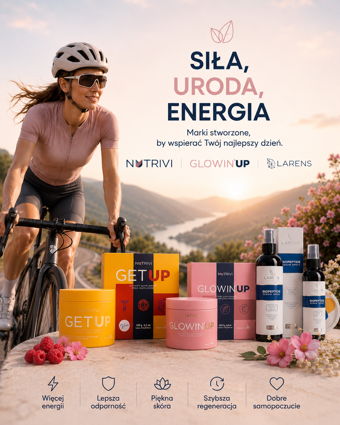 Kosmeceutyki Larens i suplementy Nutrivi — produkty z Biopeptide Complex, peptydami kolagenu rybiego marki WellU
